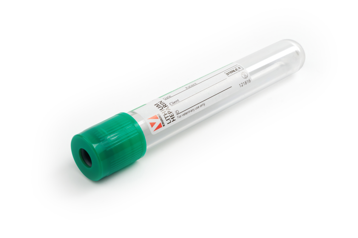 KRUUSE Blood Collection Tube, Lithium Heparin, 10 ml, plastic, 100/pk