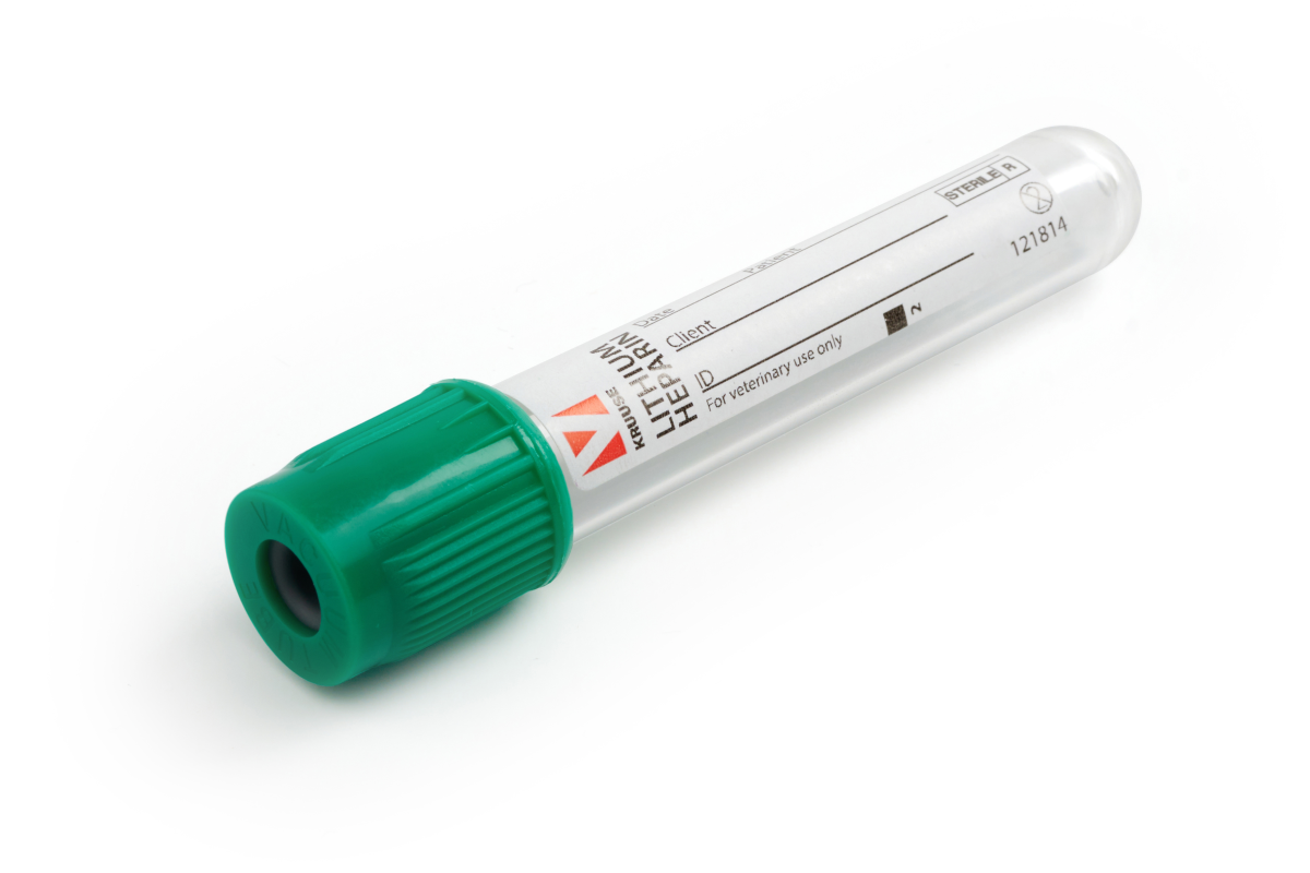 KRUUSE Blood Collection Tube, Lithium Heparin, 2 ml, plastic, 100/pk