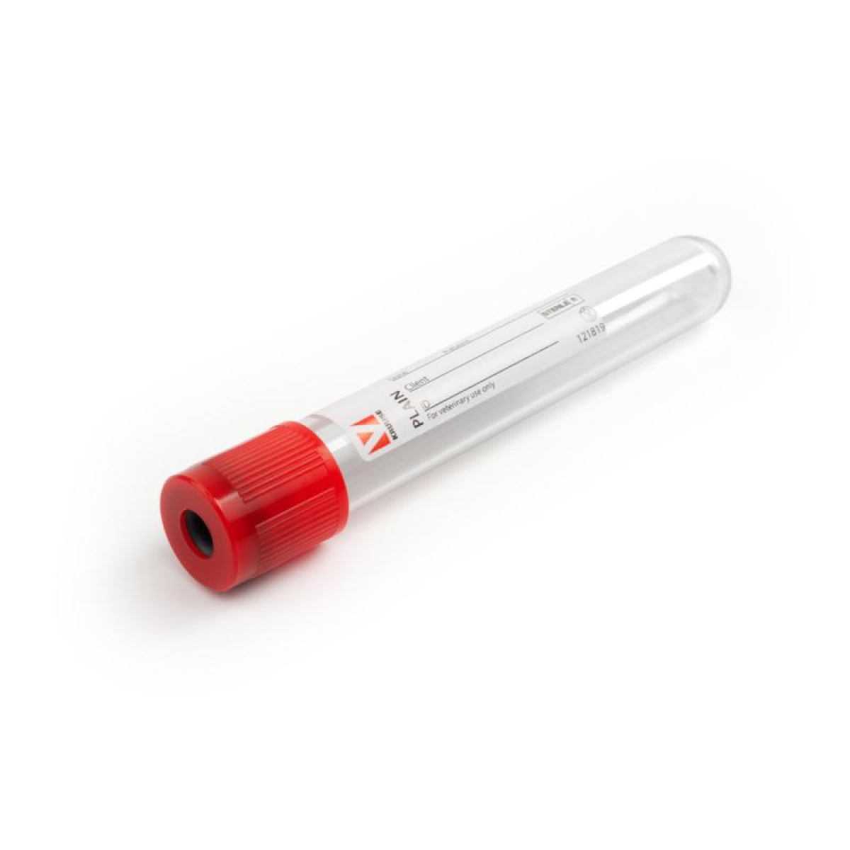 KRUUSE Blood Collection Tube, Plain, 10 ml, plastic, 100/pk