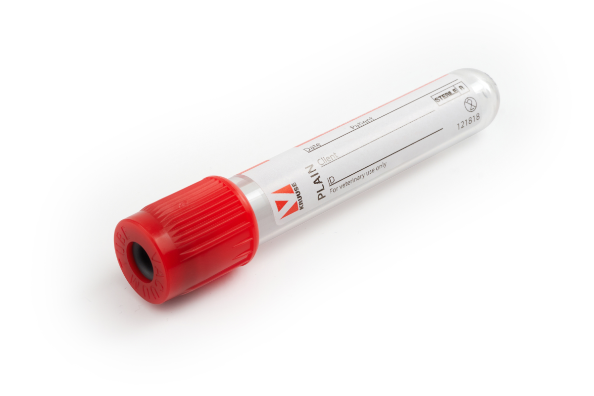 KRUUSE Blood Collection Tube, Plain, 5 ml, plastic, 100/pk