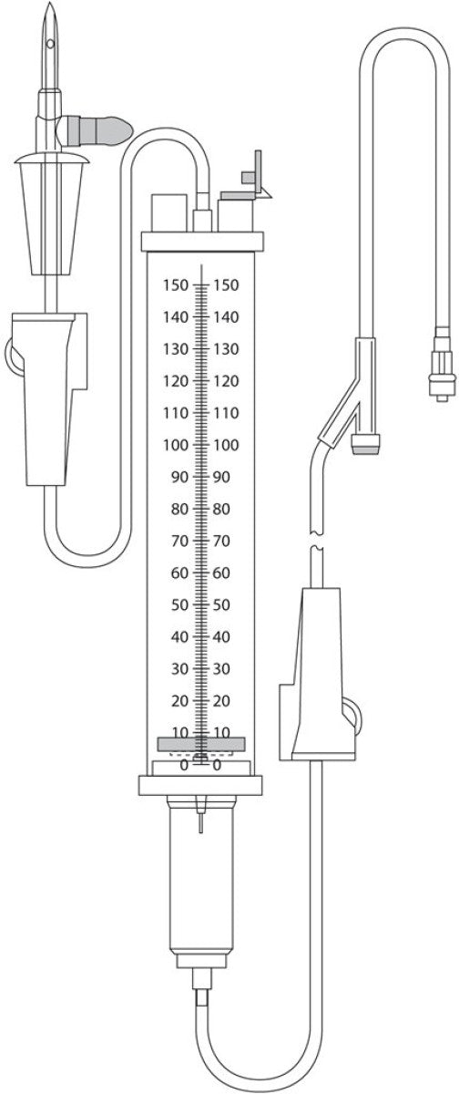 KRUUSE Burrette set 150ml sterile