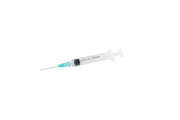 KRUUSE Disp. Syringe with fixed needle, 3-comp., 2 ml, 23G x 1
