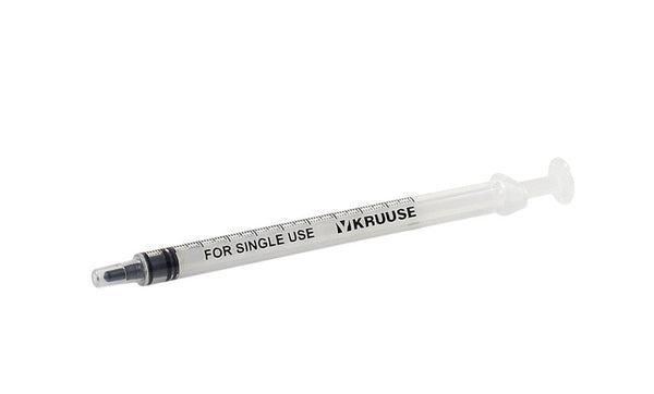 KRUUSE disposable syringe-3 comp 1ml - 100 units/box