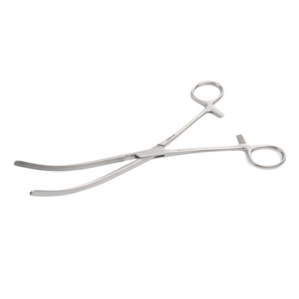 KRUUSE Doyen Intestinal Clamp Forceps, 24 cm / 9.4", curved