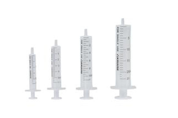 KRUUSE eccentric disposable syringe 2-comp. 10-11 ml 100/pk