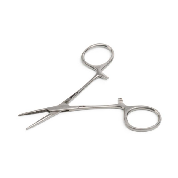 KRUUSE Halsted-Mosquito Artery Forceps, 10 cm / 3.9", straight