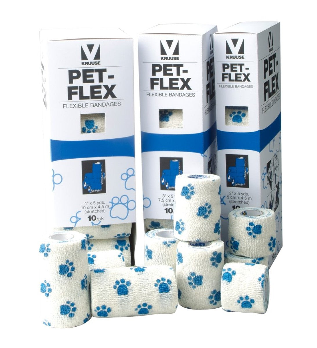 KRUUSE Pet-Flex with 'Paws' 7.5cm 10/pk