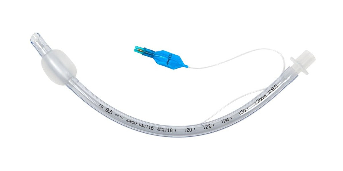 KRUUSE PVC ET tube, ID 9.5 mm, OD 12.7 mm, 38 Fr x 33.5 cm