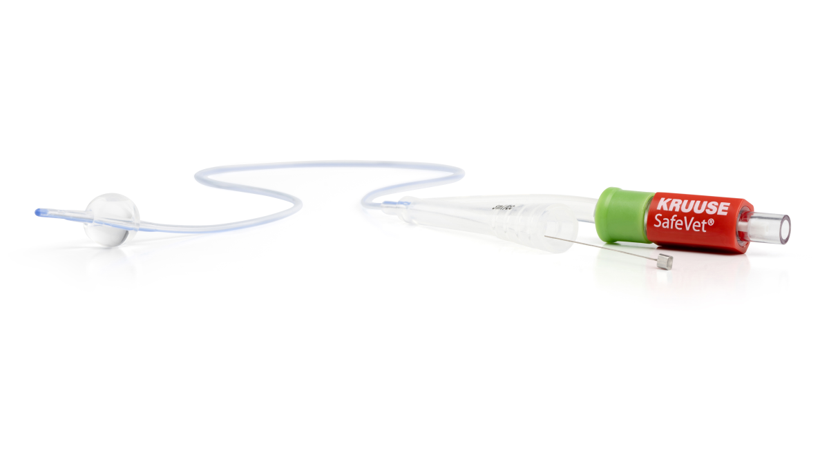 KRUUSE SafeVet Foley Catheter, 6 Fr x 22”, 2.0 mm x 55 cm, 5/pk