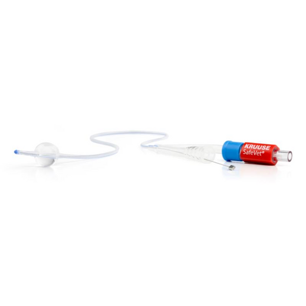 KRUUSE SafeVet Foley Catheter, 8 Fr x 22”, 2.7 mm x 55 cm, 5/pk