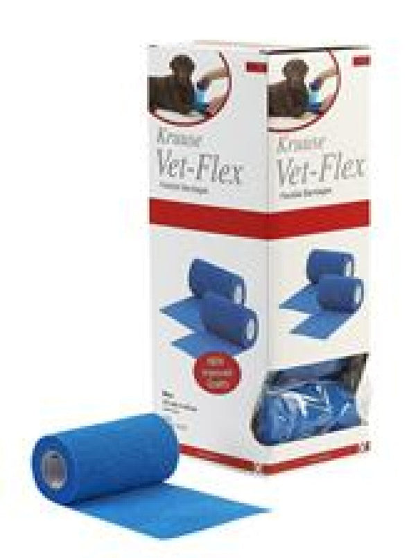 KRUUSE Vet-Flex 10cm x 4.5m, blue, 10/pk cn