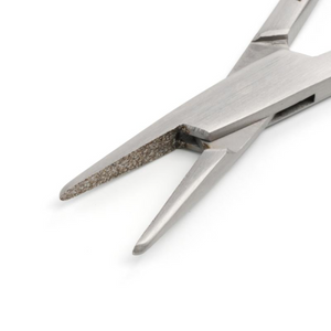 KRUUSE Webster Needle Holder, 13 cm / 5.1", diamond dust-coated jaws