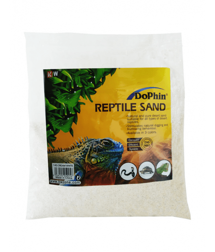 KW Zone Dophin Reptile Sand 1kg[Color - Cream White] - Shopivet.com