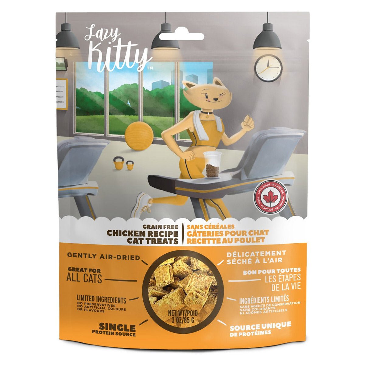Lazy Kitty Air - Dried Grain - Free Cat Treats – Chicken Recipe 3oz / 85gm - Shopivet.com