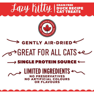 Lazy Kitty Air - Dried Grain - Free Cat Treats – Duck Recipe 3oz / 85gm - Shopivet.com