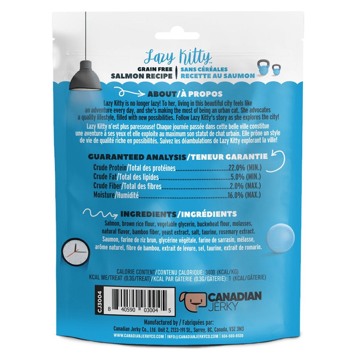 Lazy Kitty Air - Dried Grain - Free Cat Treats – Salmon Recipe 3oz / 85gm - Shopivet.com