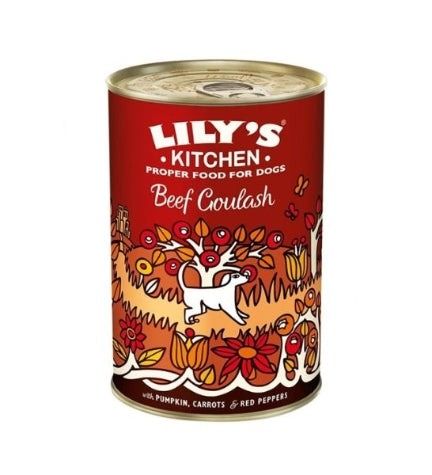Lily's Kitchen Beef Goulash with Pumpkin Carrots and Red Peppers Wet Dog Food - 400g - Shopivet.com