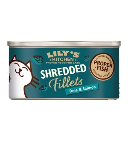 Lily's Kitchen Shredded Fillets Tuna with Salmon in Broth Wet Cat Food 70g - 70g - Shopivet.com