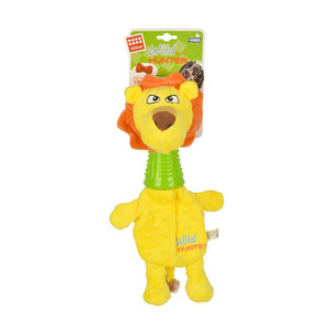Lion Plush Dog toy with TPR Neck - Shopivet.com