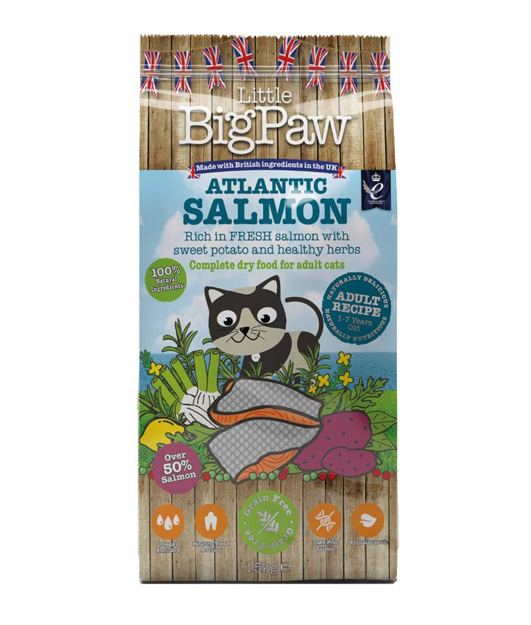 Little BigPaw Atlantic Salmon Adult Dry Cat Food - 1.5kg - Shopivet.com