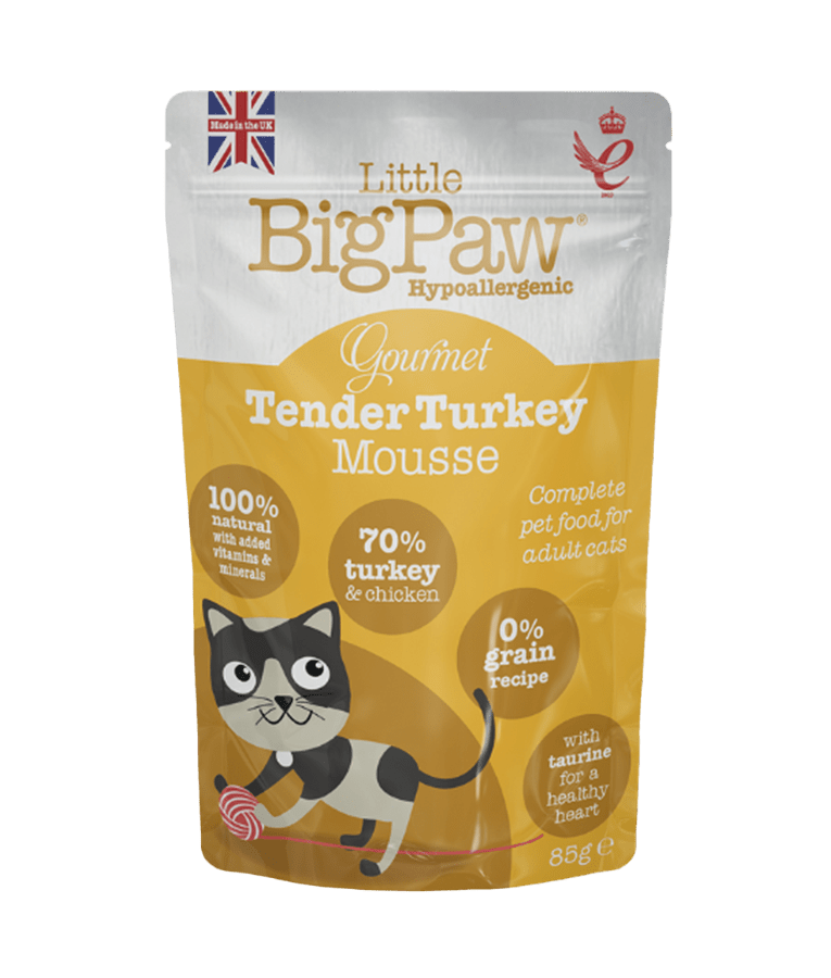 Little BigPaw Gourmet Tender Turkey Mousse Wet Cat Food 85g - 85G - Shopivet.com