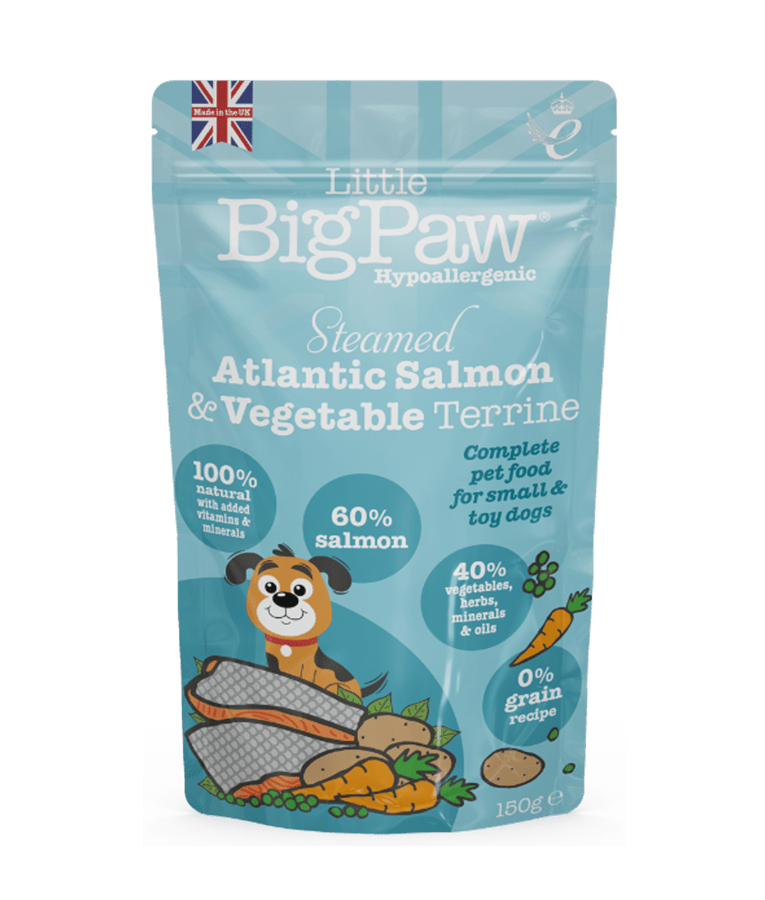 Little BigPaw Steamed Atlantic Salmon & Vegetables Dinner Wet Dog Food 150g - 150g - Shopivet.com