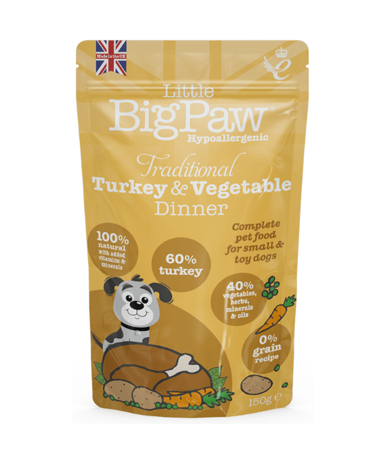 Little BigPaw Traditional Turkey & Vegetable Dinner Wet Dog Food 150g - 150g - Shopivet.com