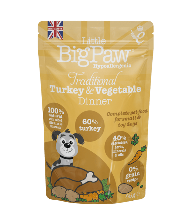 Little BigPaw Traditional Turkey & Vegetable Dinner Wet Dog Food 150g - 150g - Shopivet.com
