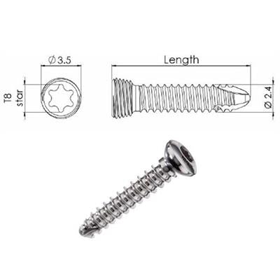 Locking Star Screw 2.7/6mm - Shopivet.com