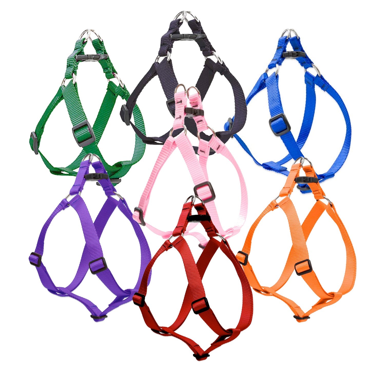 Large Dog Basics Step In Harness 1″ - 19"-28" - pink