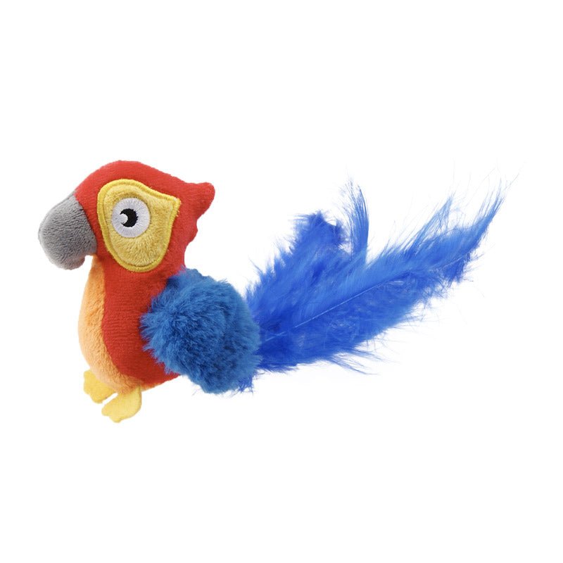 Melody Chaser (Red Parrot) with motion Activated Sound Chip - Shopivet.com