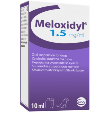 Meloxidyl 1.5 mg/ml oral suspension for dogs 10ml - Shopivet.com