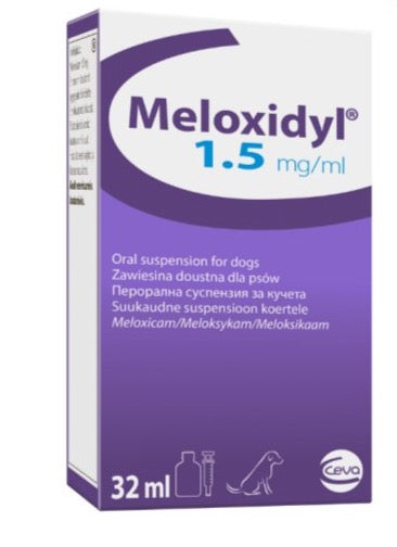 Meloxidyl 1.5 mg/ml oral suspension for dogs 32ml - Shopivet.com