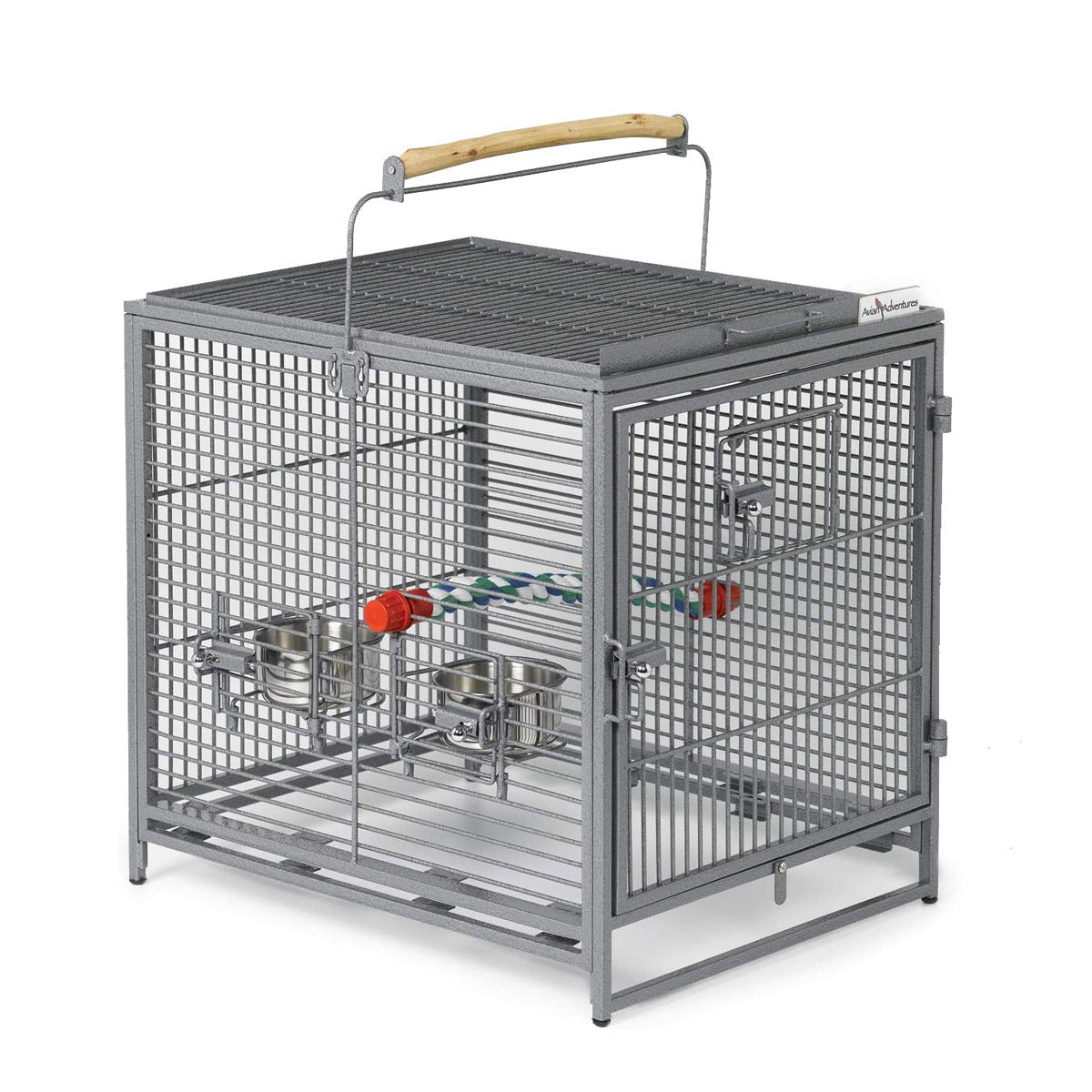 MidWest Avian Adventures Poquito Avian Hotel Bird Cage - platinum - Shopivet.com