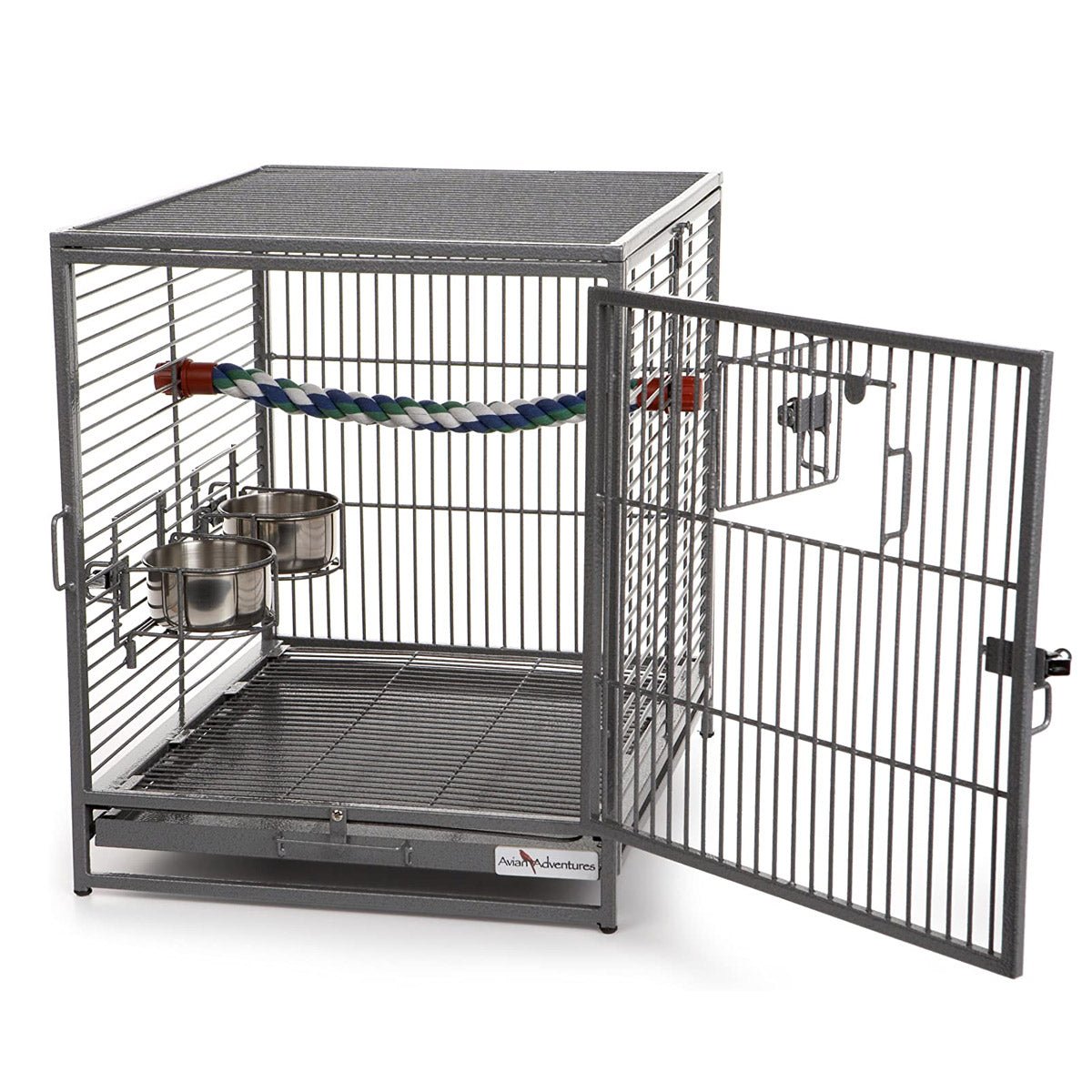 MidWest Avian Adventures Poquito Avian Hotel Bird Cage - platinum - Shopivet.com