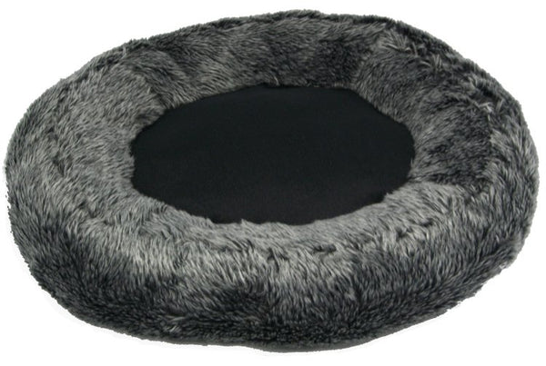 Mikki Cat Luxury Snoozer Bed Pillow, Charcoal - Shopivet.com