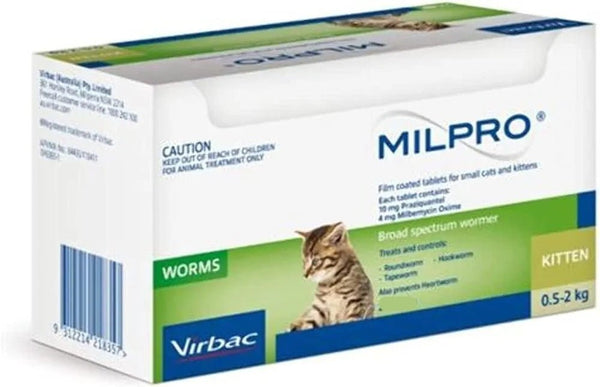 Milpro anthelmintic for kittens and puppies 24 tablets - Shopivet.com