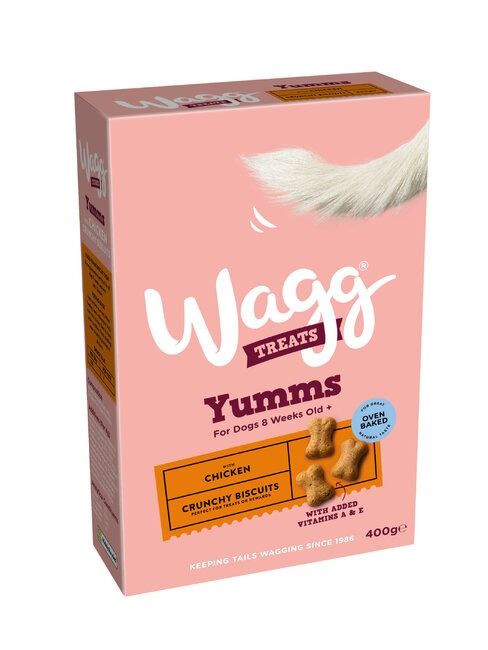 Wagg Yumms Chicken Crunchy Biscuits Oven Baked Dog Treats 400g - 400g