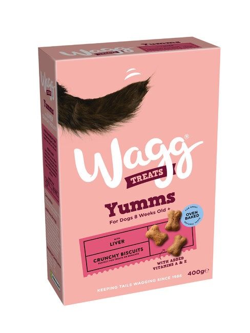 Wagg Yumms Liver Crunchy Biscuits Oven Baked Dog Treats 400g - 400g