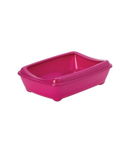 Moderna Arist - O - Tray - Cat Litter Tray[Color - Pink, Size - M (With Rim)] - Shopivet.com