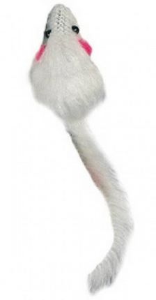 Flamingo Shorthaired Mouse White Cat Toy - OS