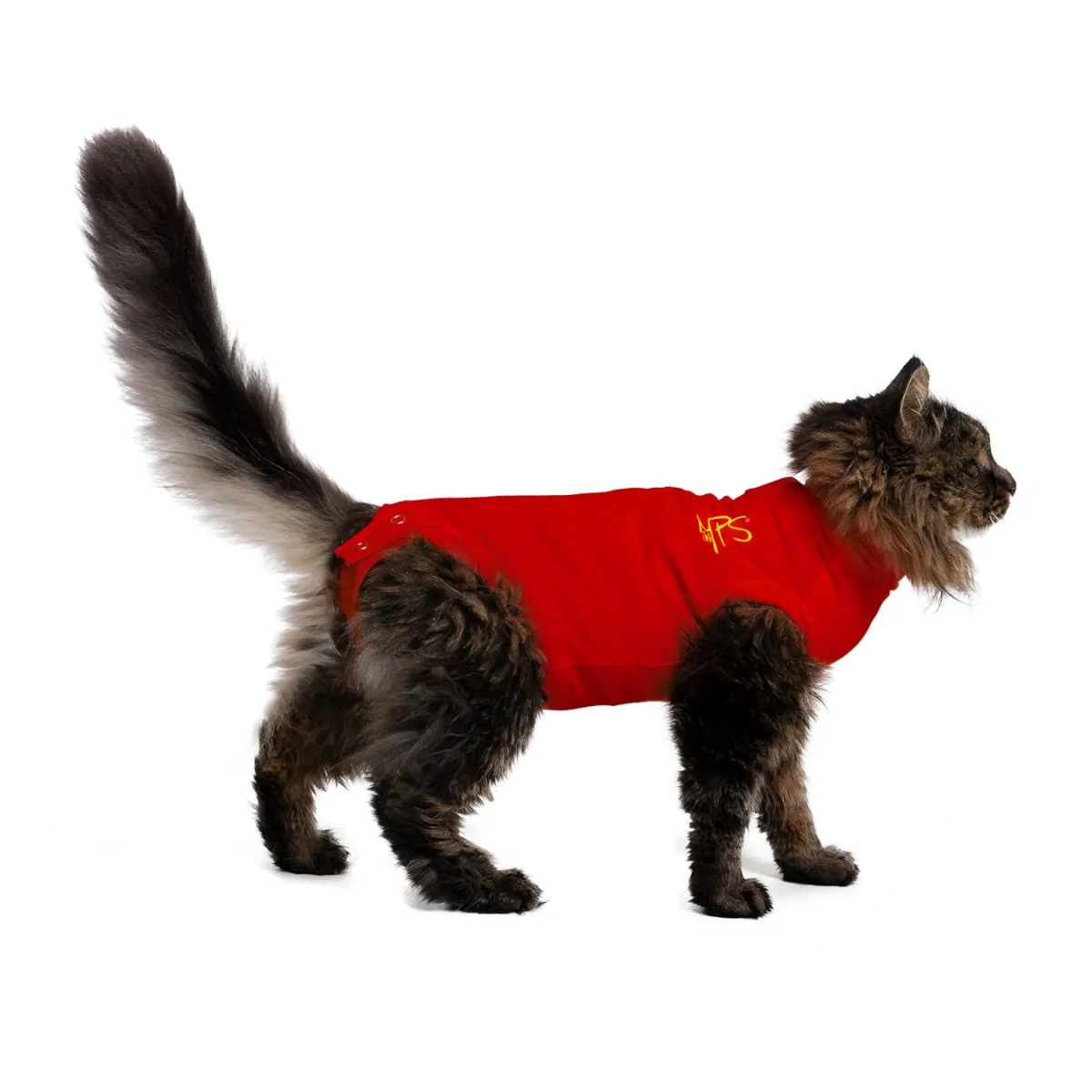 MPS Protective Pet Shirt for Cat, Red, 7XSmall