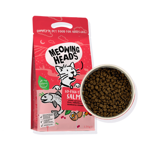 Meowing Heads So-Fish-Ticated Salmon Adult Dry Cat Food 4kg - 4kg