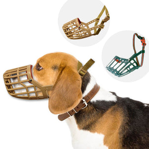 Dog Fever Plastic Dog Muzzle with Nylon Strap - brown - Size 9