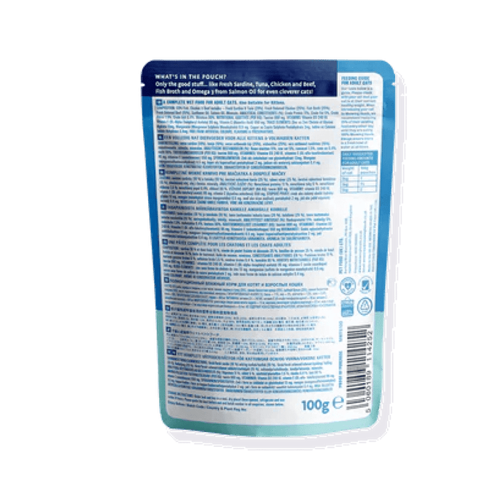 Meowing Heads Surf & Turf Fish, Chicken & Beef Adult Wet Cat Food 100g - 100g