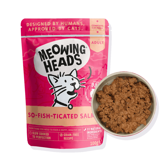 Meowing Heads So-Fish-Ticated Salmon Adult Wet Cat Food 100g - 100g