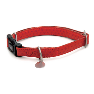 Mylord Leatherette Adjustable Dog Collar 48-70 x 2.5 cm, Red