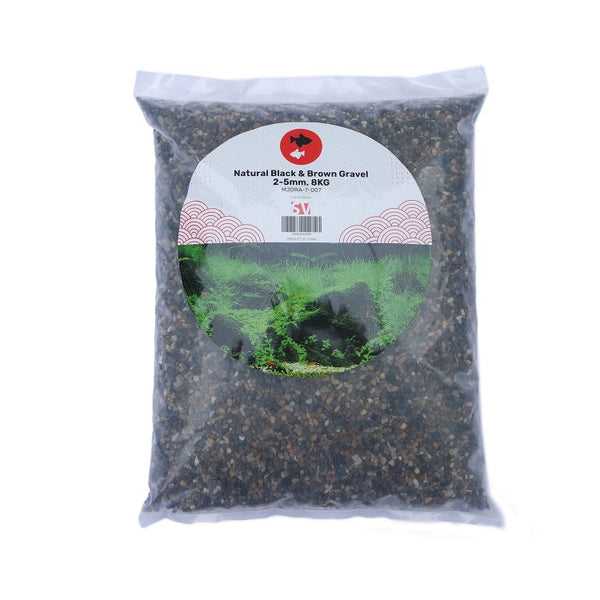 Natural Black & Brown Gravel 2-5mm, 8KG - Shopivet.com