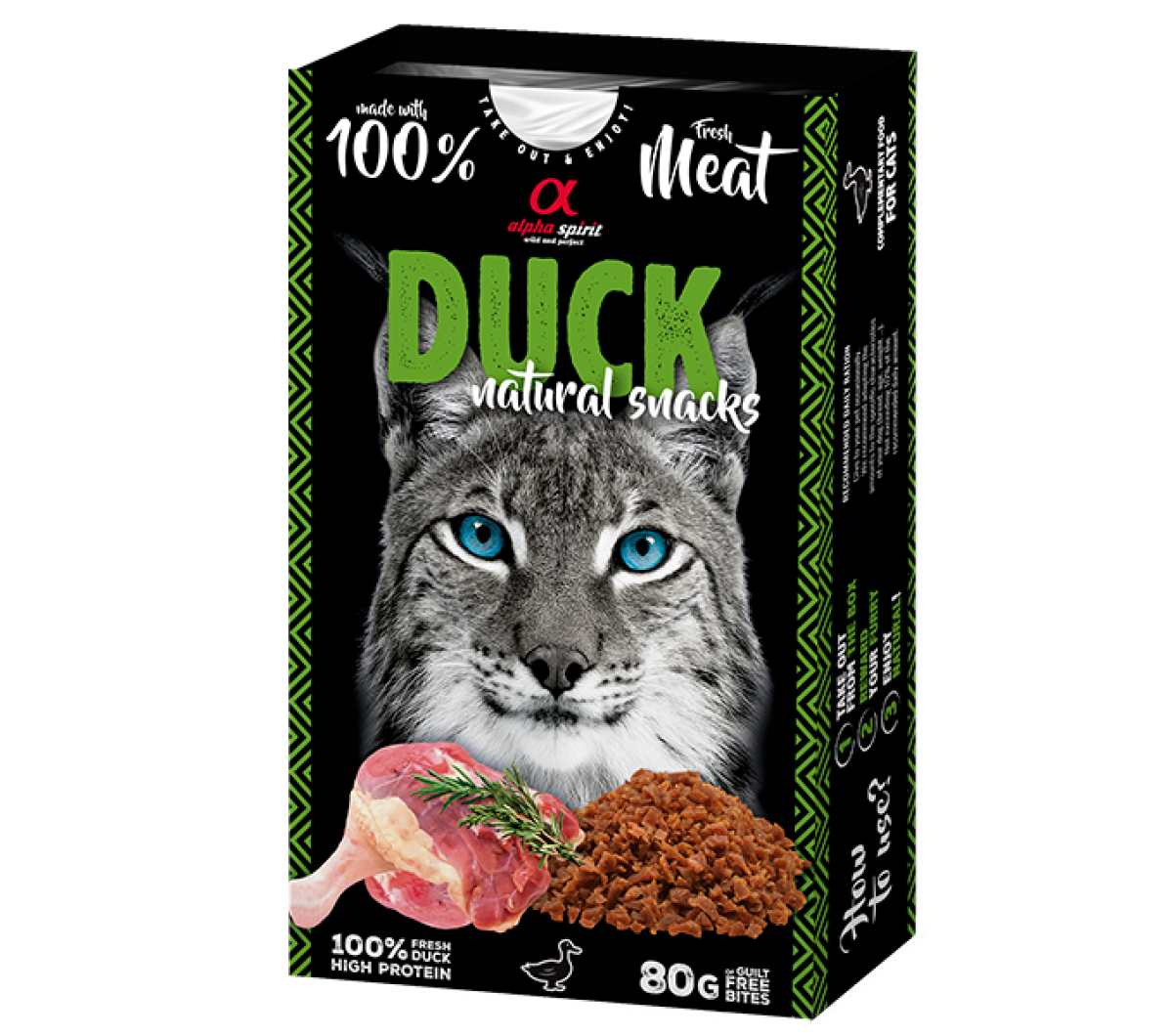 Natural Snacks for Cats Duck 80 g