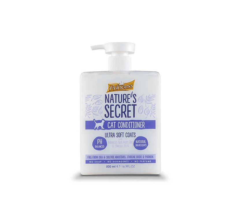Nature’s Secret Cat Conditioner Ultra Soft Coats with Morocco Nut Fruit Oil & Omega 3&6 500ml - Shopivet.com